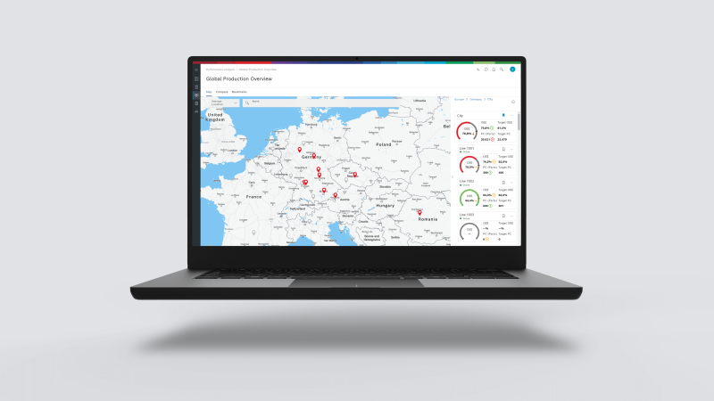 Transparente Übersicht über die laufende Produktion mit der IIoT Software Nexeed Industrial Application System